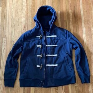 Mens Button Down Hooded Sweatshirt